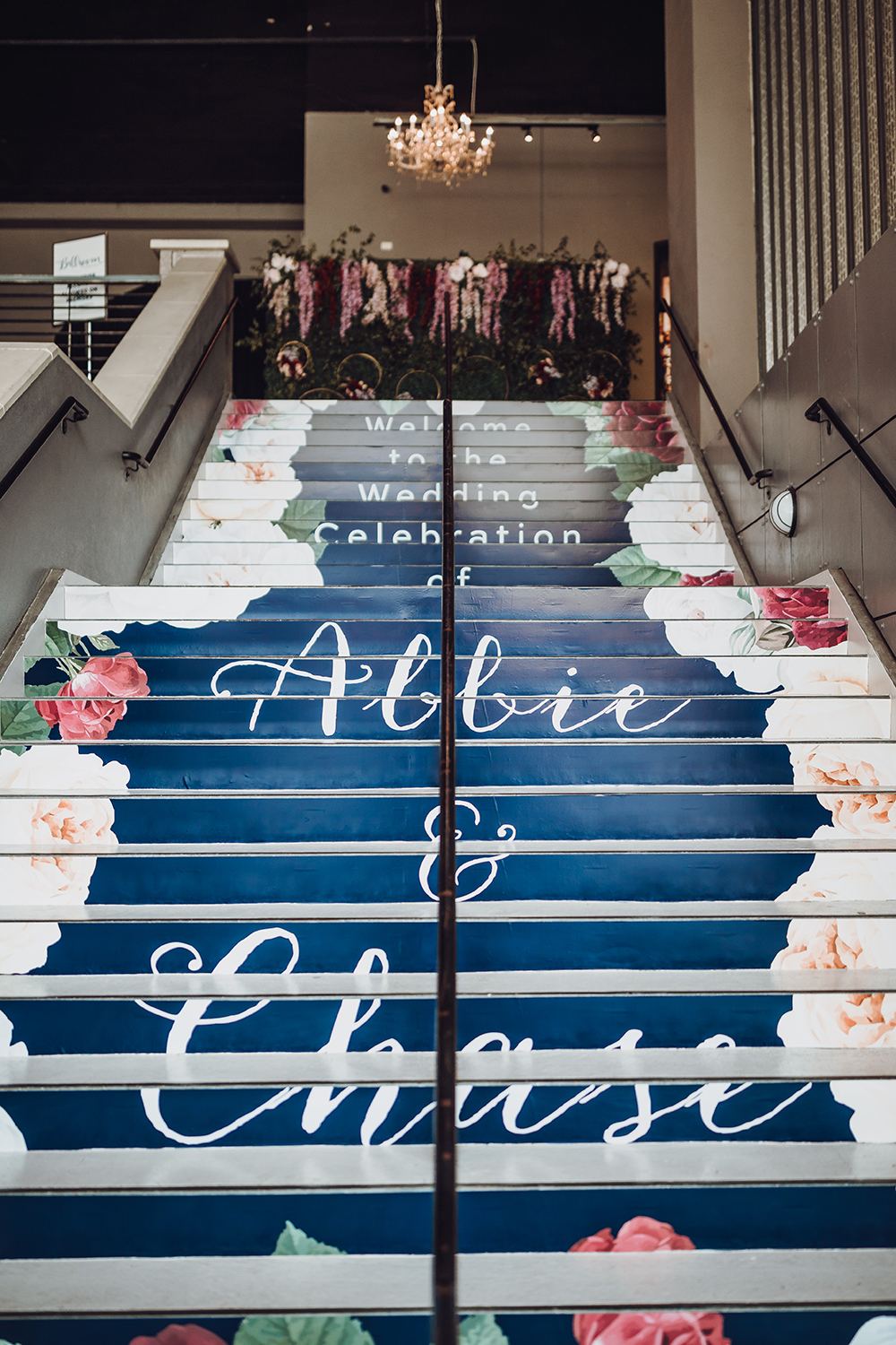 custom staircase - wedding decor