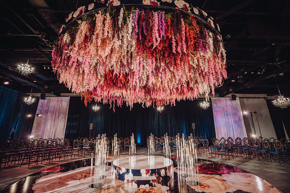wedding ceremony decor - Dream Bouquet - floral chandelier