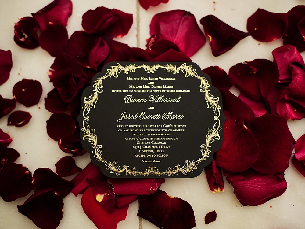 invitations, roses, flowers, Burgundy, Ivory, gold, wedding