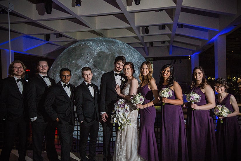 wedding party - houston museum of natural science