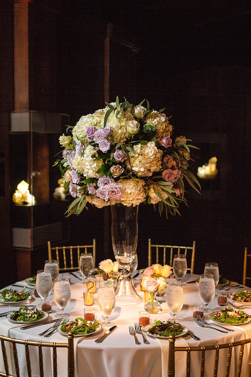 wedding reception decor - floral centerpieces