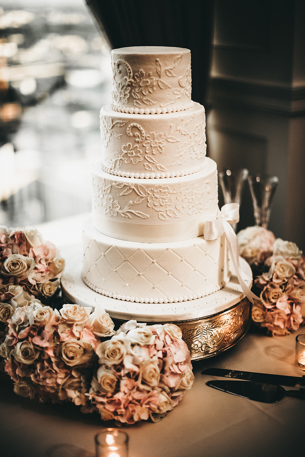wedding cake - cakes by gina