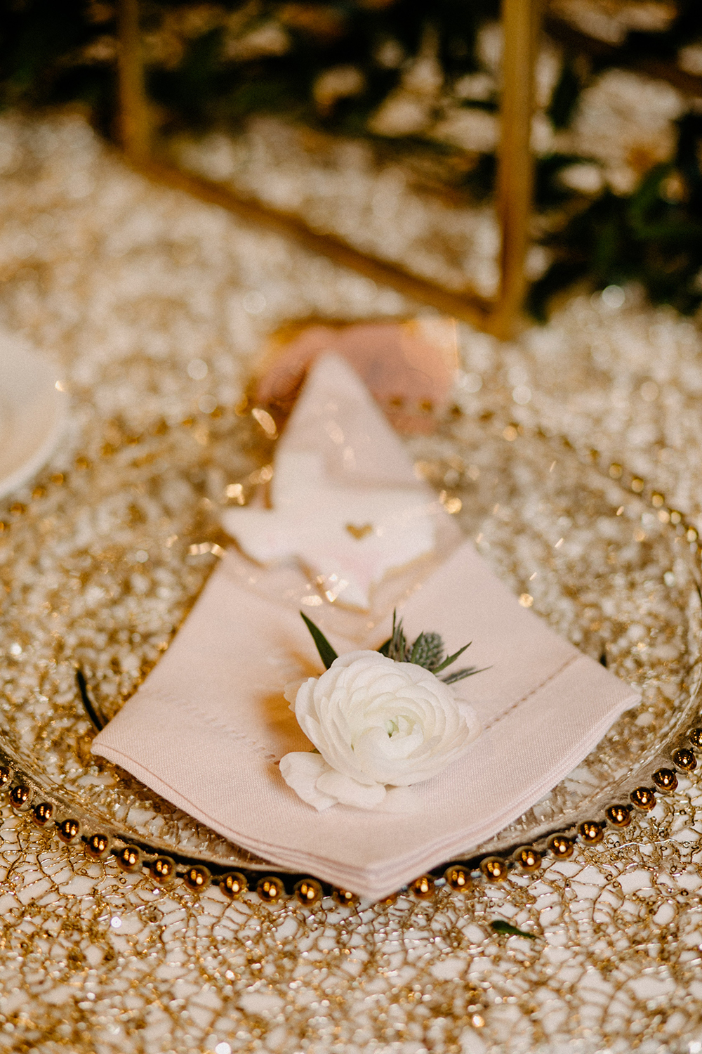 reception decor - table settings - table accents