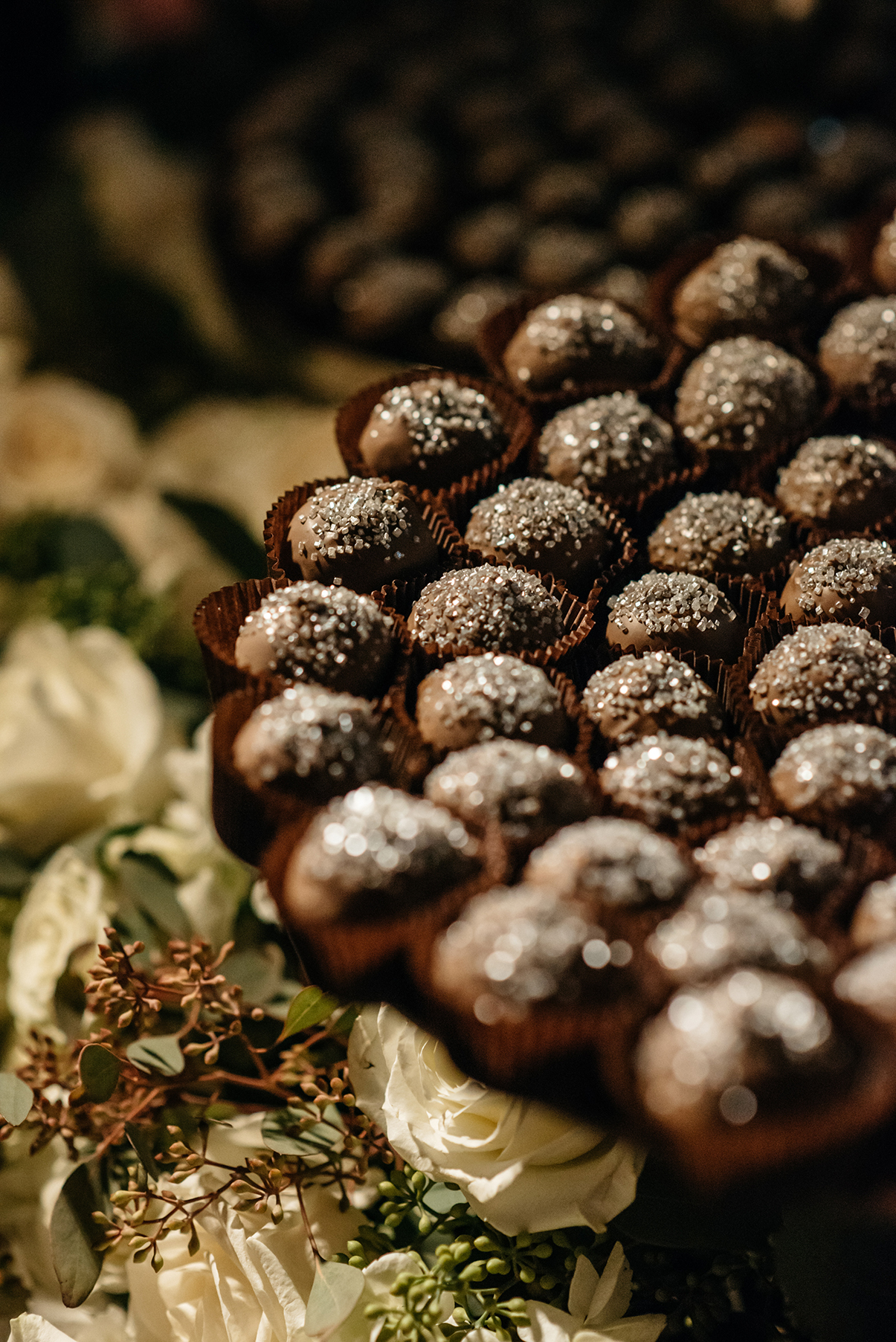 houston wedding, dessert table, catering, chocolate balls