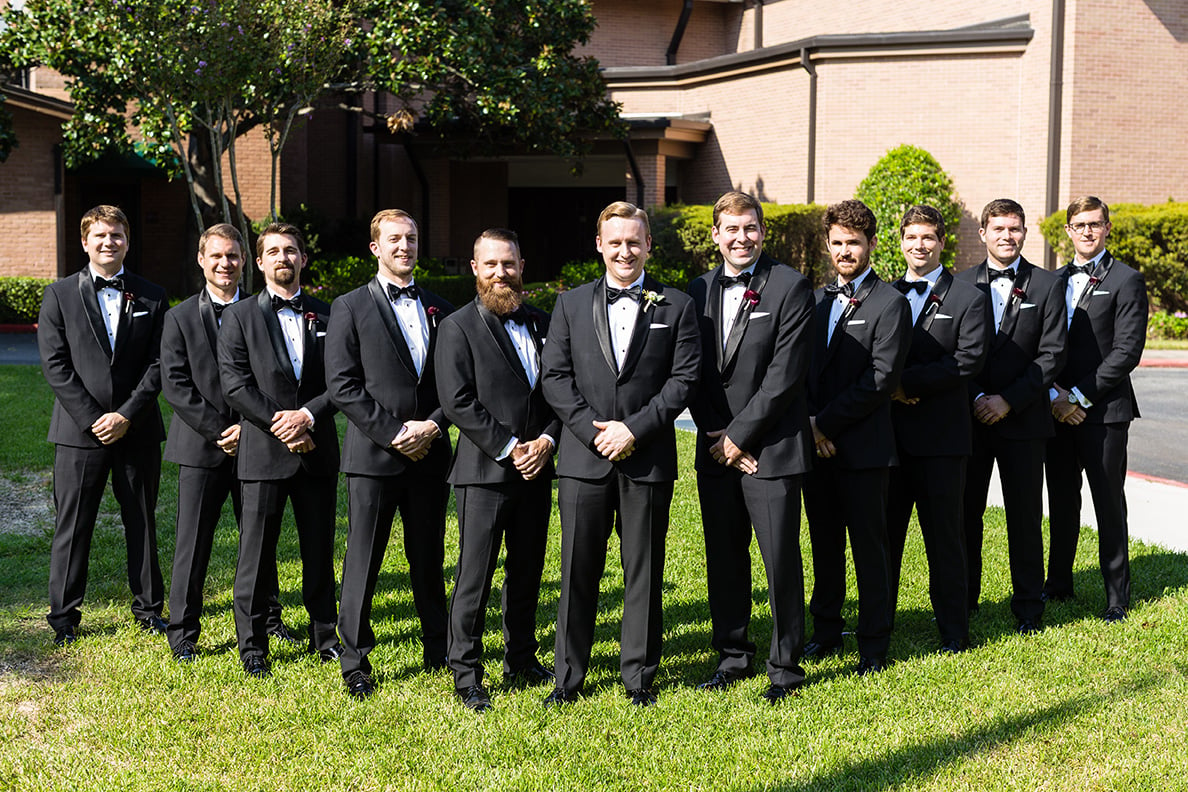 houston wedding, groom, groomsmen
