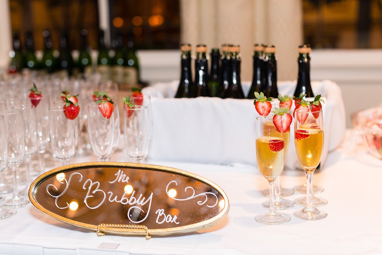 houston wedding, bar service, champagne, beer, beverages