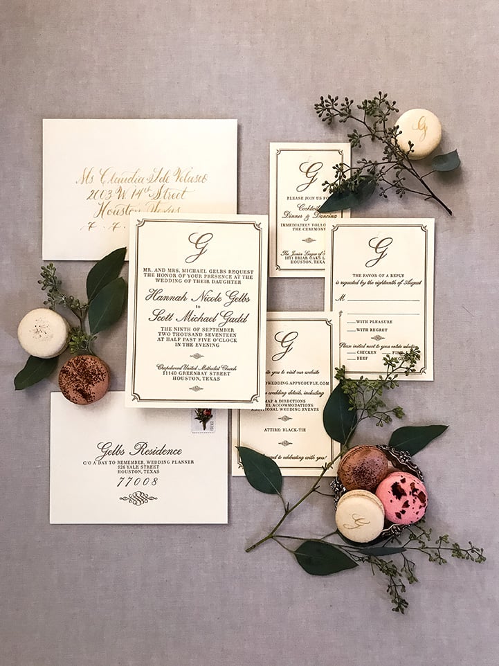 houston wedding, invitations, stationery