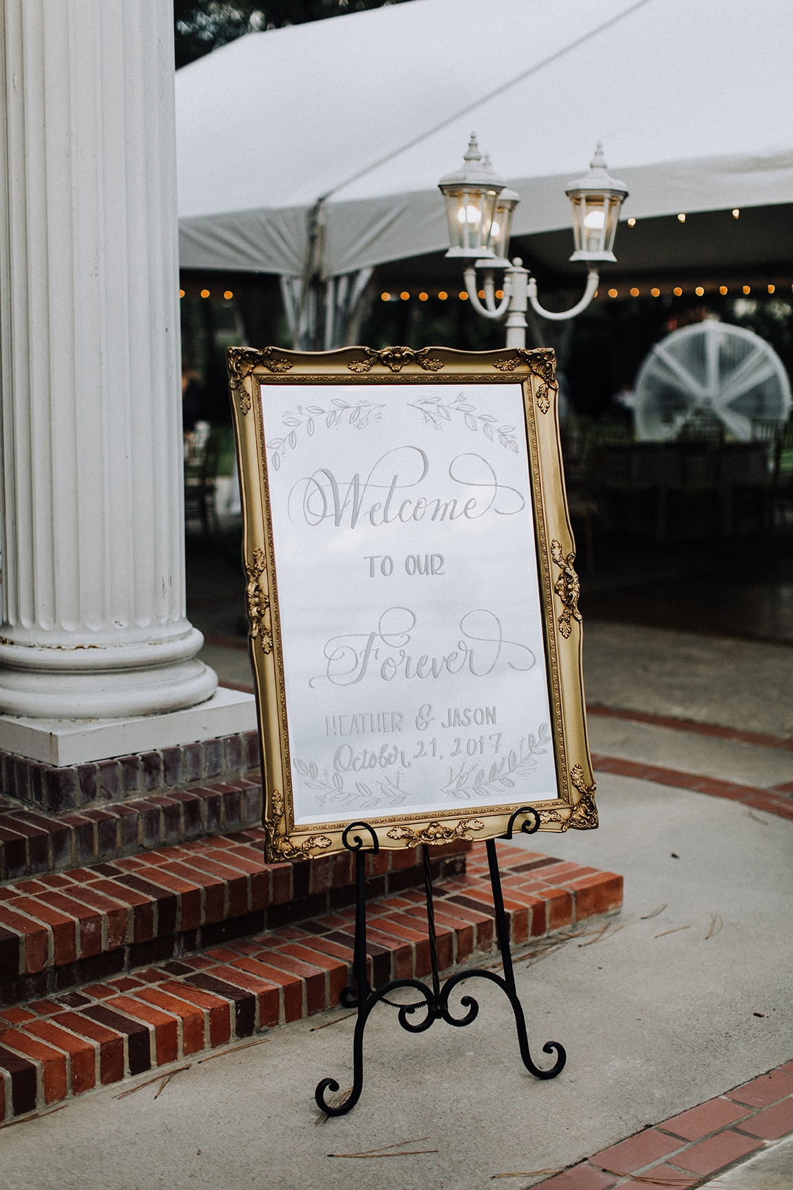 wedding photography, welcome sign, mirror, texas, real wedding