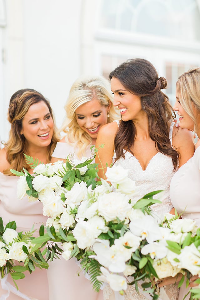houston wedding, bridal party, bouquets, bridesmaids