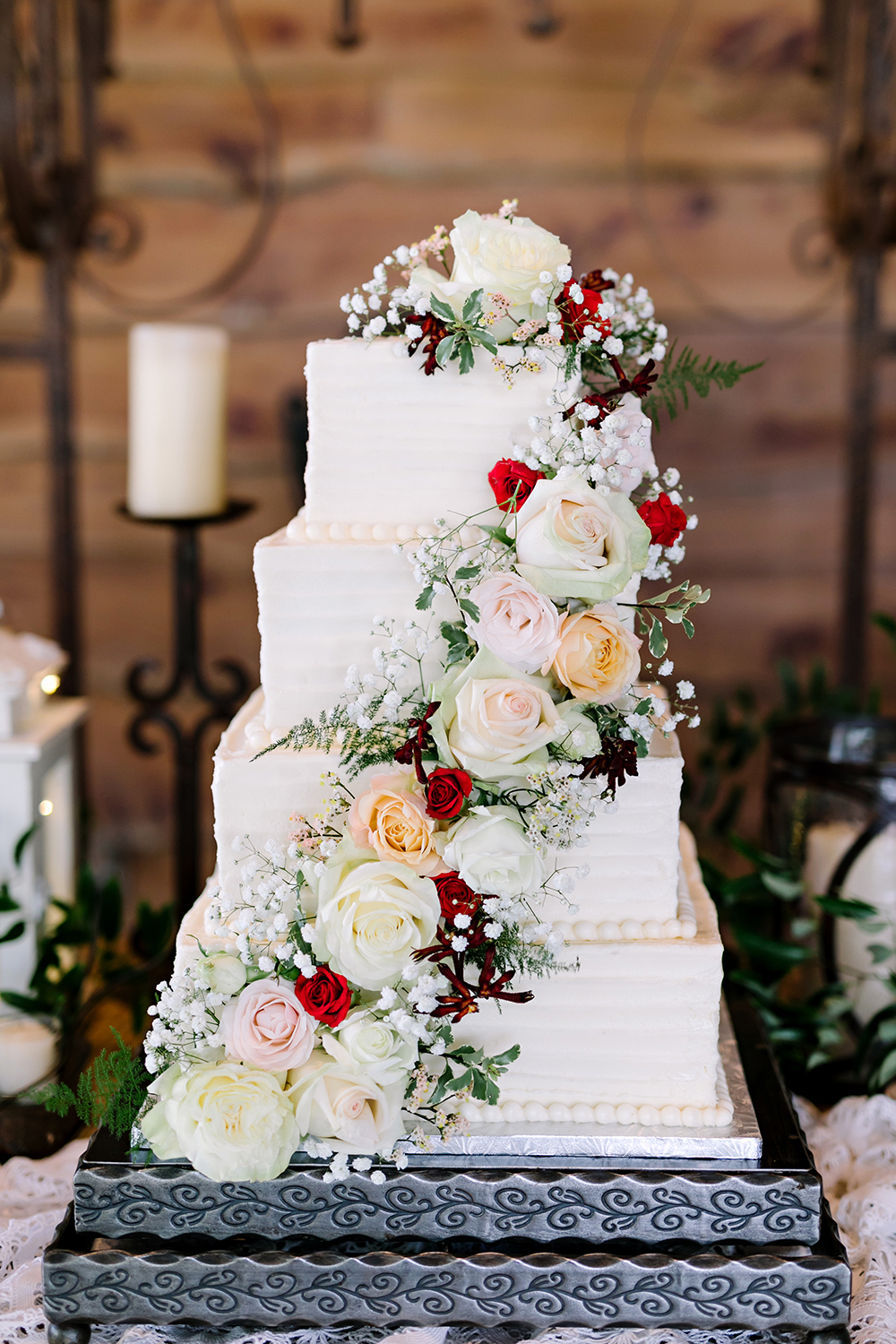 wedding cake - floral - classic