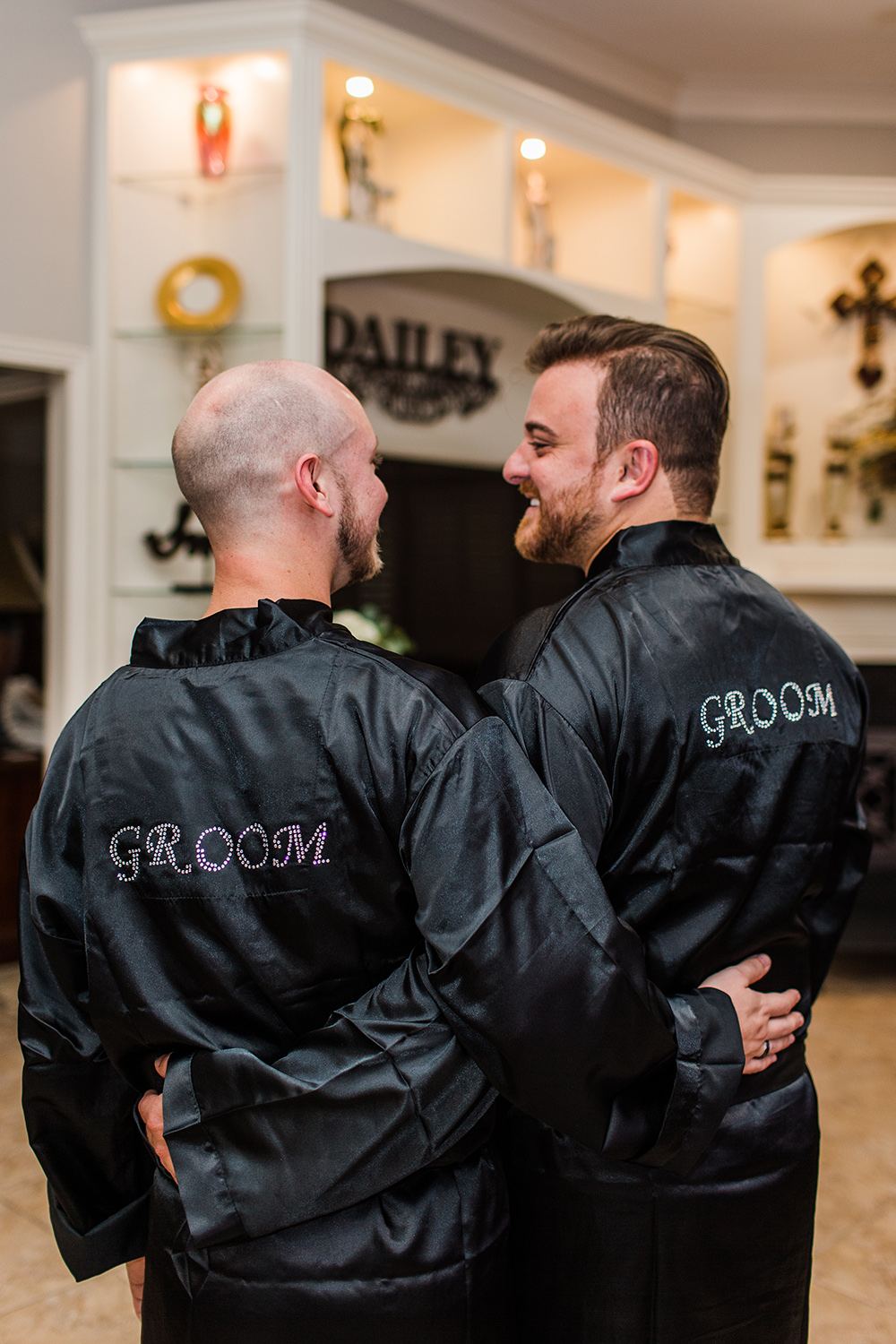 wedding photography - getting ready - groom robes