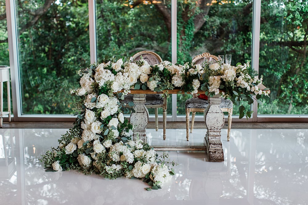 sweet heart table - wedding - reception decor
