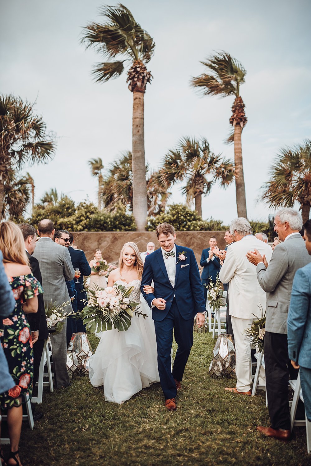 outdoor wedding ceremony - galveston - tropical 