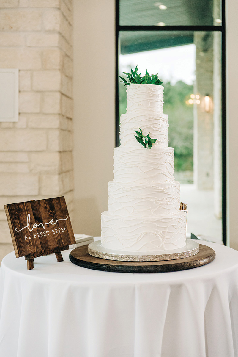 wedding cake - simple, white