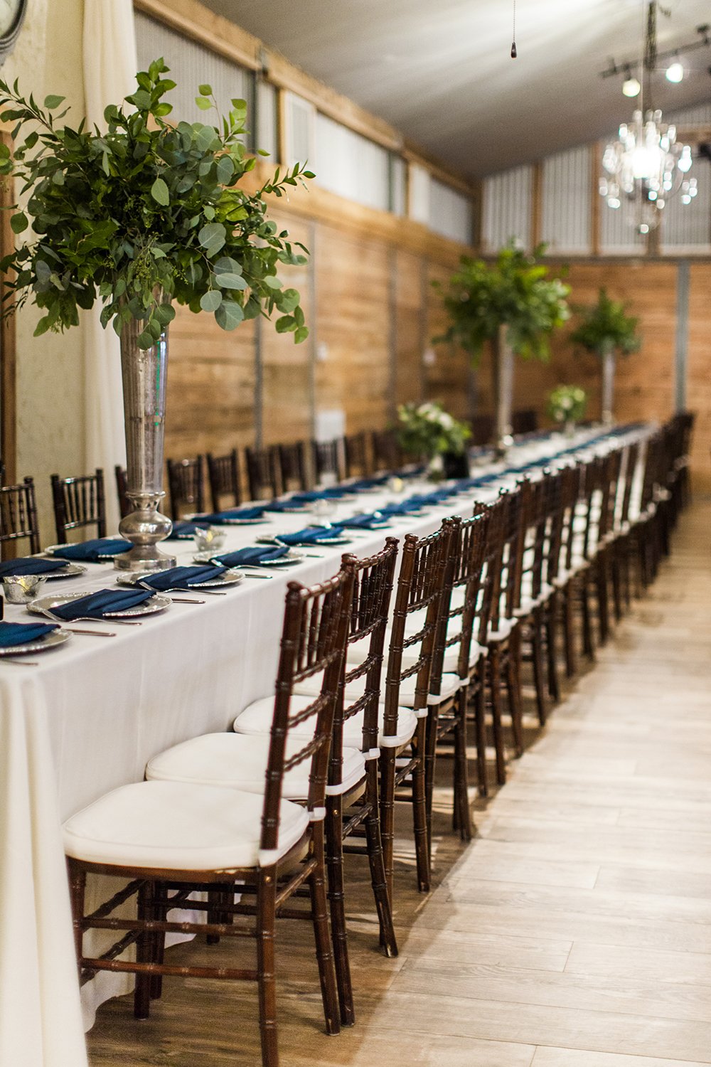 wedding reception - rustic decor and flowers