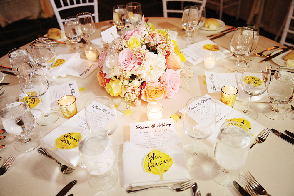 wedding reception decor - floral centerpiece 