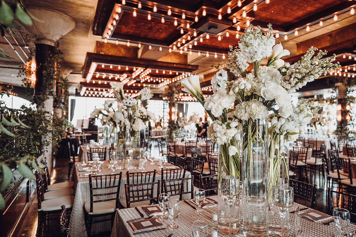 Houston Wedding, The Astorian, White Floral Centerpiece, Champagne, Wedding Decor, Wedding Ideas