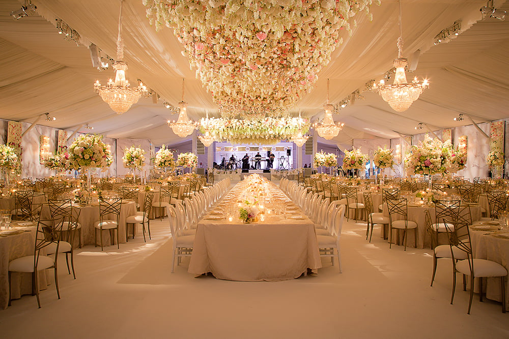 houston wedding reception decor for tent wedding by plants n petals