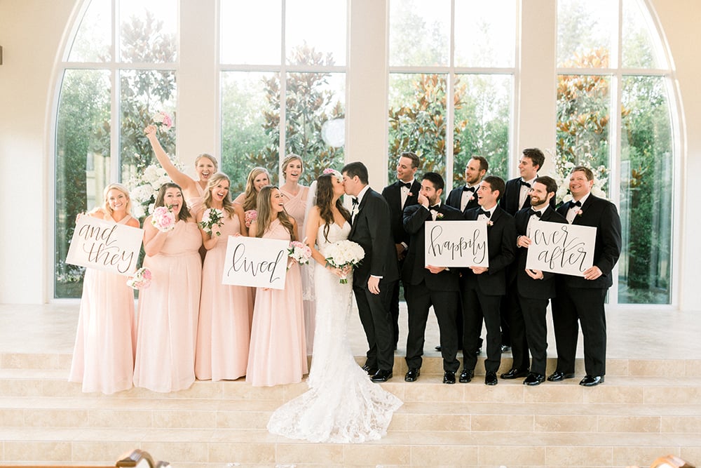 cute signs for wedding party photos - houston