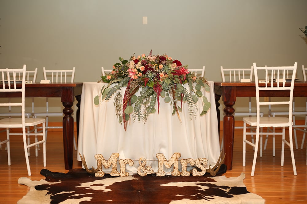 wedding reception decor - rustic