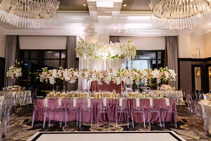 wedding reception decor - ballroom - plants n petals - post oak hotel