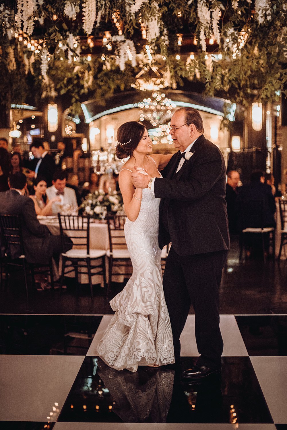 father daughter dance inspiration at wedding reception