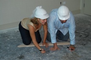 Deborah and Joe Sign Floor