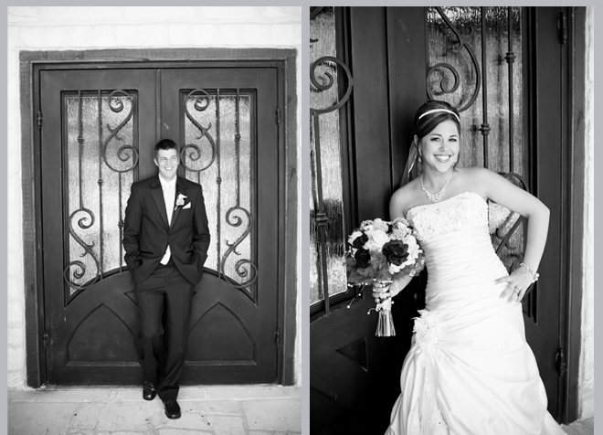 Bride and Groom Posing Separately by Pedigo Photography