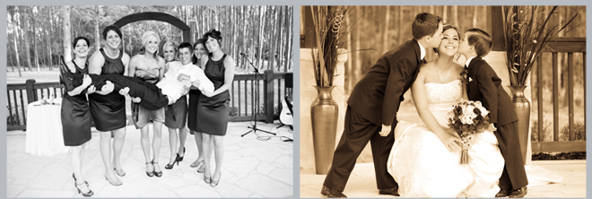 Bridesmaids and Groom / Bride and Ring Bearers by Pedigo Photography