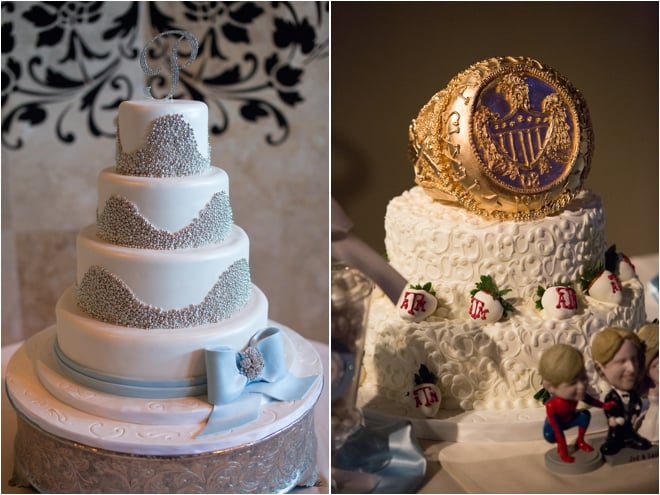Bride and groom cakes