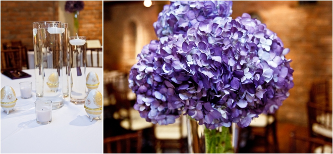 table and floral decor