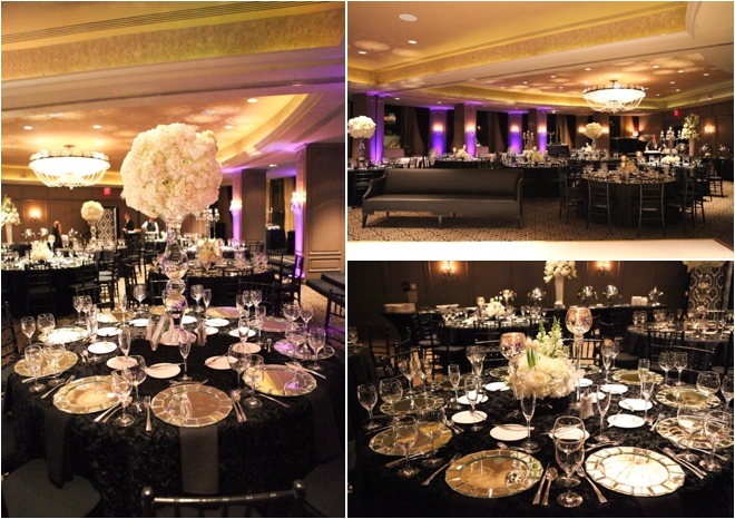 High-Glamour Black-and-Silver Hotel ZaZa Wedding