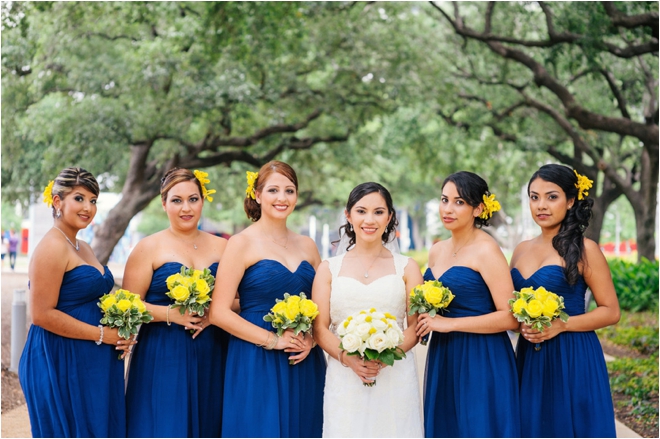 Navy, Gray and Yellow Spring Wedding with Outdoor Ceremony at The Grove
