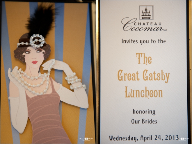 Gorgeous Great Gatsby Bridal Luncheon at Chateau Cocomar