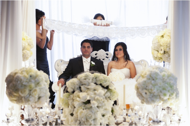 Elegant Ivory White And Black Persian American Wedding At Hotel