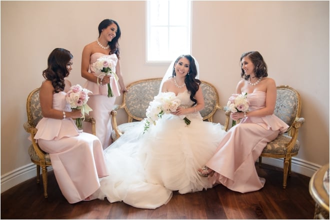 Classic, Traditional, Blush, Green and Gold Houston Wedding at Chateau Cocomar