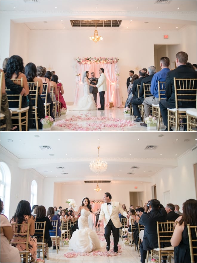 Classic, Traditional, Blush, Green and Gold Houston Wedding at Chateau Cocomar