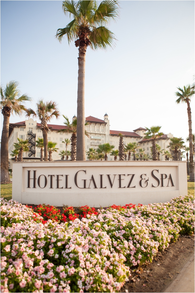 Lavender and Coral Galveston Texas Wedding at Hotel Galvez