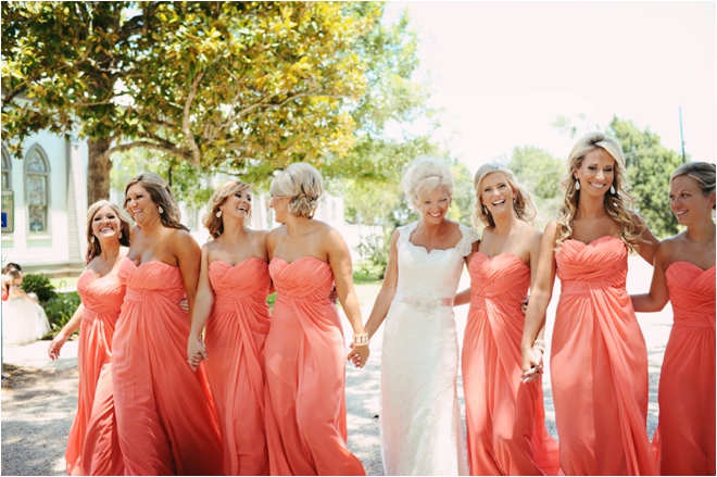 Champagne and Coral Vintage Wedding, Houston