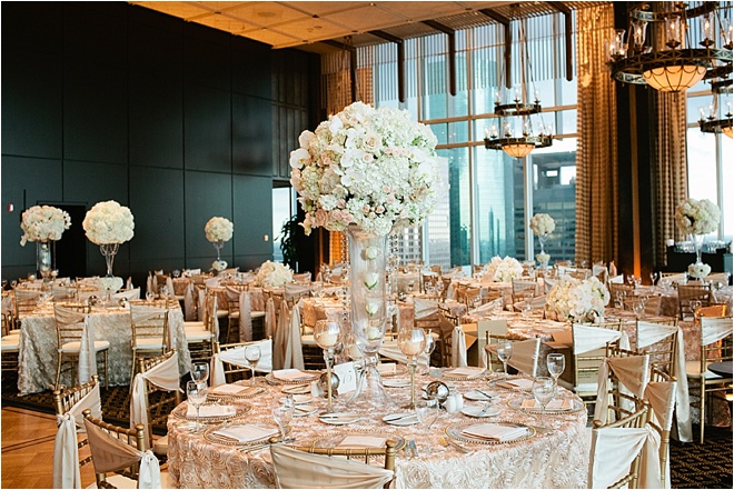 Blush, Ivory & Gold Wedding at The Petroleum Club of Houston