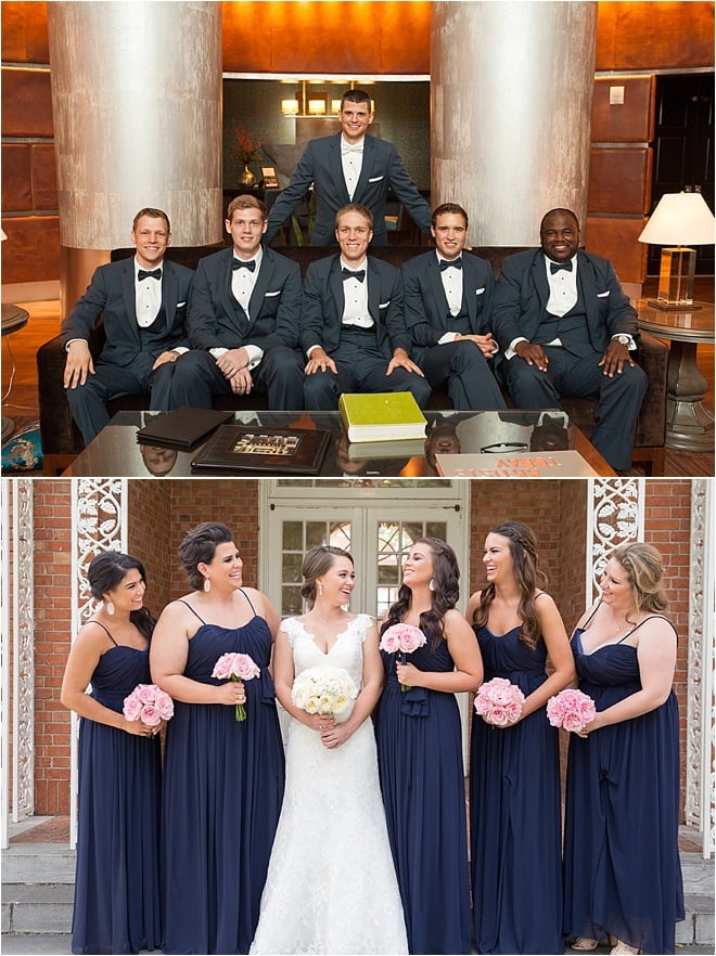 Navy, Blush & Gold Wedding at Crystal Ballroom at The Rice by MD Turner Photography 