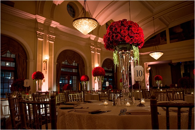 White, Red & Black Wedding at Crystal Ballroom at The Rice 