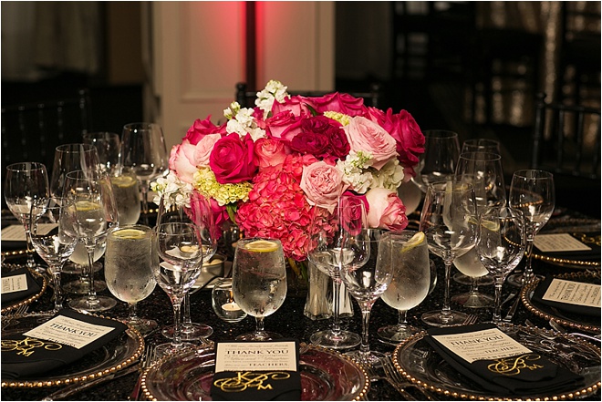 Pink, Gold & Black Wedding at Hotel ZaZa by D. Jones Photography