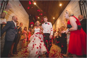 Black and Ivory Wedding With Red Roses Galore