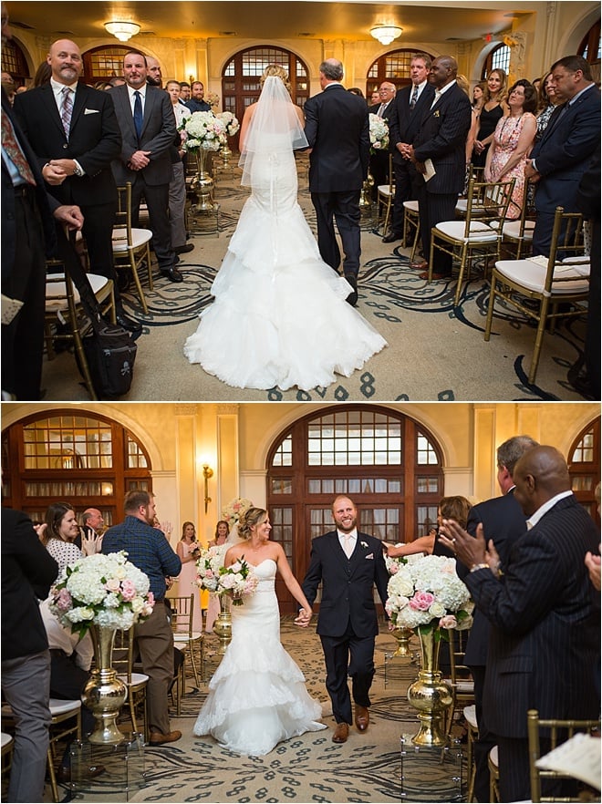 Blush, Navy & Gold Wedding at the Crystal Ballroom at The Rice by MD Turner Photography