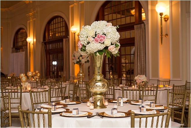 Blush, Navy & Gold Wedding at the Crystal Ballroom at The Rice by MD Turner Photography