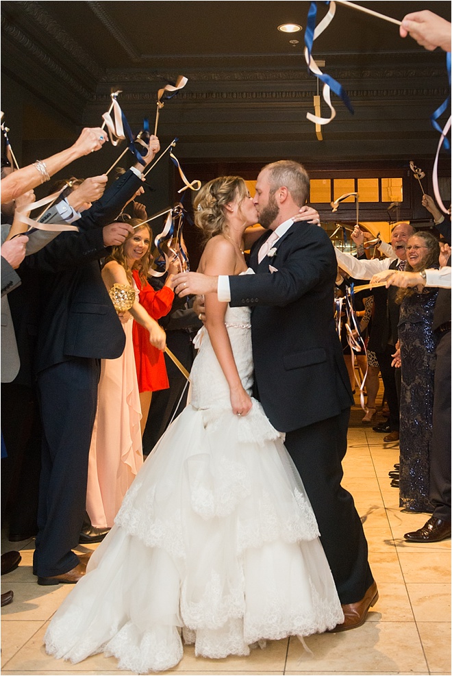 Blush, Navy & Gold Wedding at the Crystal Ballroom at The Rice by MD Turner Photography