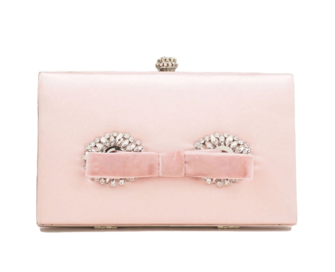 Badgley Mischka-Autumn Framed Box Clutch with Bow