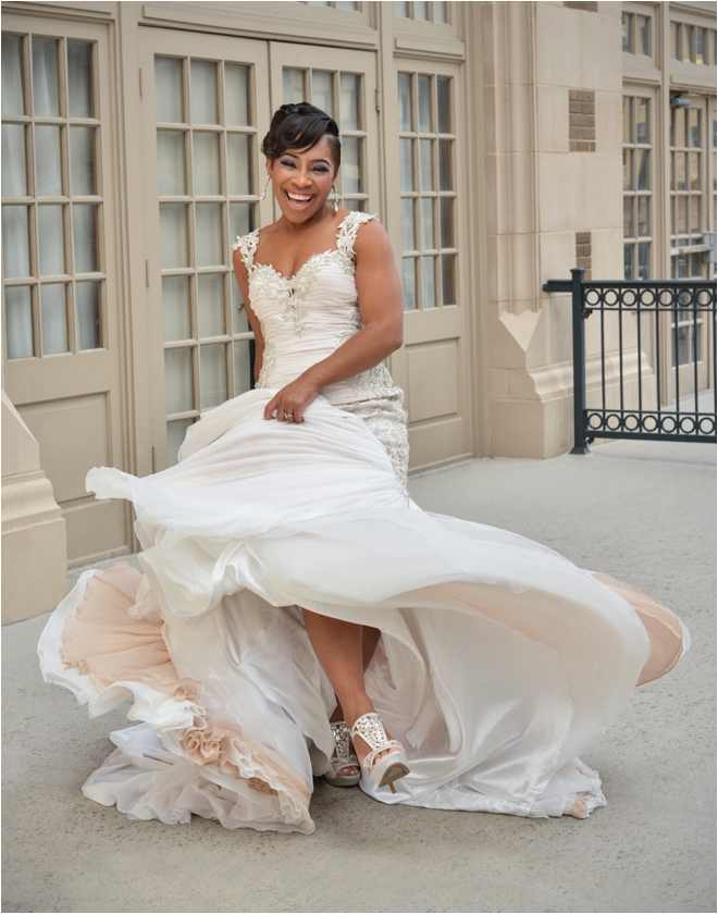 Coral Gold Ivory Wedding at The Crystal Ballroom at The Rice