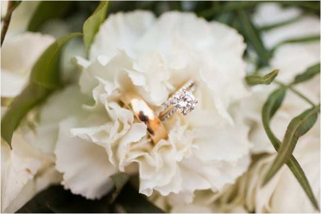 wedding engagement ring detail photo image white flower greenery 